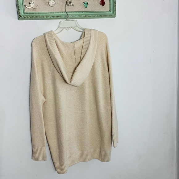 torrid hooded sweater rainbow lips pullover large nwt jumper cream new - Picture 6 of 11